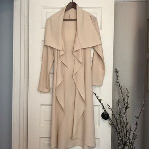 Lightweight draped trench coat
